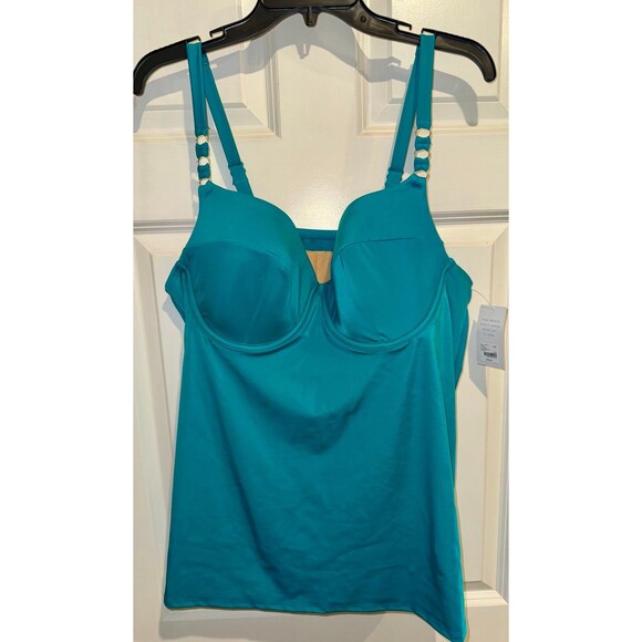 Lane Bryant tankini top size 42C with underwire- 2 piece Swim by cacique NWT - Picture 1 of 4